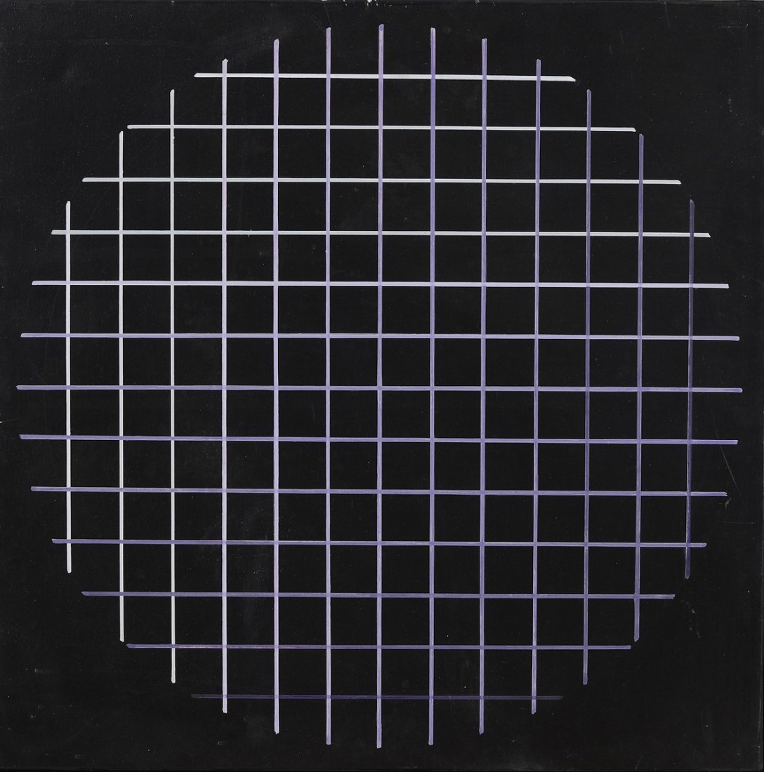 Romano ZANOTTI (Né en 1934) « Trame » - 2000 Acrylique: Romano ZANOTTI (Né en 1934) « Trame » - 2000 Acrylique sur toile Signée, titrée et datée au dos 60 x 60 cm