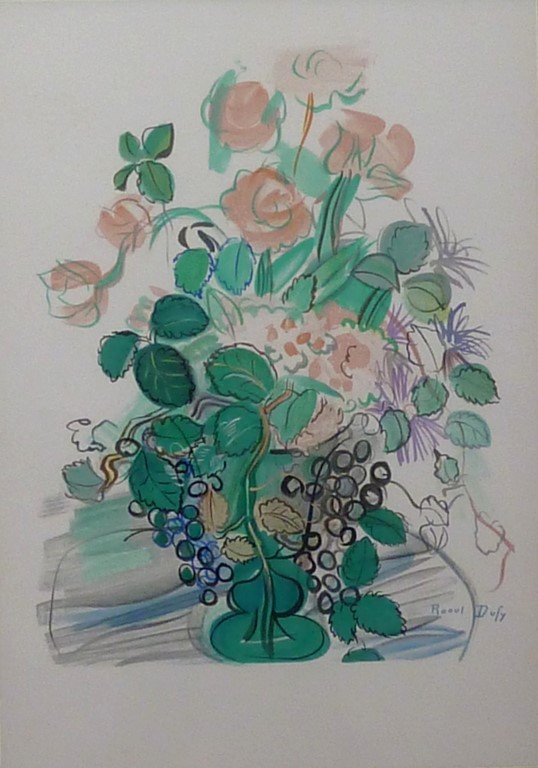 Raoul DUFY (Le Havre,1877-Forcaquier,1953)  Fleurs et (1 of 1)