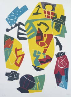 Jan VOSS (Né en 1936): Jan VOSS (Né en 1936) Sans titre, 1990Lithographie en couleurs sur papier vélinSignée, datée et numérotée HC II/III76 x 56 cm