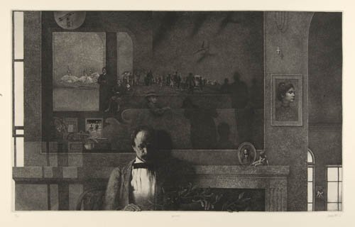 PETER MILTON Daylilies.: PETER MILTON Daylilies. Photosensitive etching and engraving on Rives heavyweight buff, 1975. 502x813 mm; 20x32 inches, full margins. Signed, dated, titled and numbered 2/160 in pencil, lower margin.