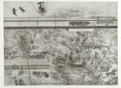 PETER MILTON Two etchings and engraving.: PETER MILTON Two etchings and engraving. Free Fall, 1968 * Pastorale, 1970. Both 457x610 mm; 18x24 inches, full margins. Both an edition of 100. Both signed, dated, titled and numbered in pencil, low