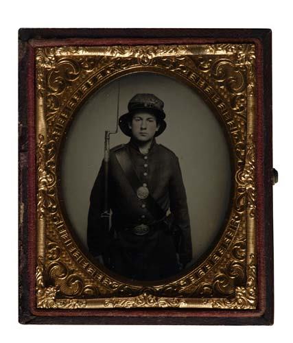 (CASED IMAGES) Sixth-plate ambrotype of a youn
