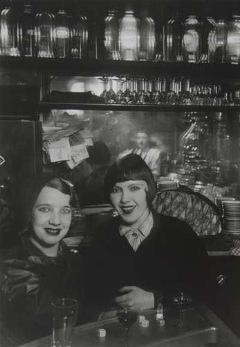 BRASSAI (1899-1984) "Deux Filles a Montmartre.: BRASSAI (1899-1984) "Deux Filles a Montmartre." Silver print, 12 1/4x8 3/4 inches (31.1x22.2 cm.), with Brassan's signature and edition number "2/30," in ink, on recto; with his signature, title, and