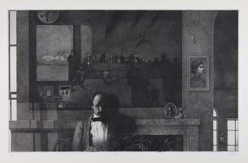 PETER MILTON Daylilies.: PETER MILTON Daylilies. Photosensitive etching and engraving on Rives heavyweight buff, 1975. 502x813 mm; 20x32 inches, full margins. Signed, dated, titled and numbered 81/160 in pencil, lower margin.