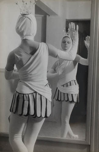 BRASSAI (1899-1984) Ballerina.: BRASSAI (1899-1984) Ballerina. Ferrotyped silver print, 11 3/4x7 1/2 inches (29.8x19 cm.), with Brassai's hand stamp on verso. Circa 1946 All items are offered for sale subject to Swann Galleries' sta