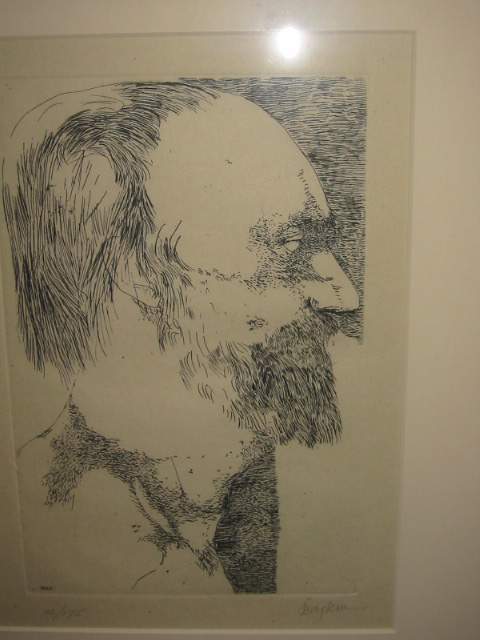 AMERICAN PRINTMAKERS Three prints.: AMERICAN PRINTMAKERS Three prints. LEONARD BASKIN. Thomas Eakins, wood engraving, 1966. Signed and numbered CXXXVIII/CLXXV in pencil, lower margin * Odilon Redon, etching, 1969. Signed and numbered 1