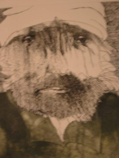 LEONARD BASKIN Group of 7 prints.: LEONARD BASKIN Group of 7 prints. Rodolphe Bresdin, French 1825-1885 * William Blake, English 1757-1827 * Matthias Gruenewald, German 1470-1528, printed on grey-green paper * Hendri