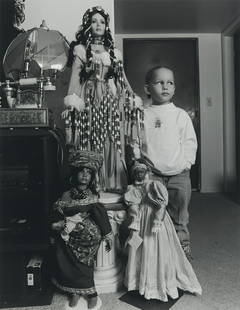 LATOYA RUBY FRAZIER (1982- ) Grandma Ruby's Porcelain: LATOYA RUBY FRAZIER (1982- ) Grandma Ruby's Porcelain Dolls Silver print, 2004. 495x364 mm; 19×14 inches. Signed, titled, dated and numbered 4/8 in pencil, verso.A photographer revising the field