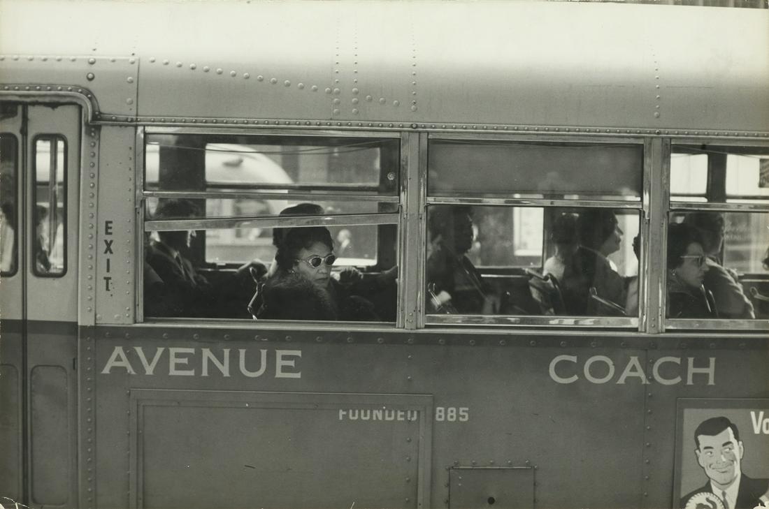 ROY DECARAVA (1919-2009) Lonely Women.: ROY DECARAVA (1919-2009) Lonely Women. Oversize silver print, the image measuring 13¼x19 inches (33.7x50.5 cm.), flush mounted, with the title and numeric notations, in pencil, in an unknown hand