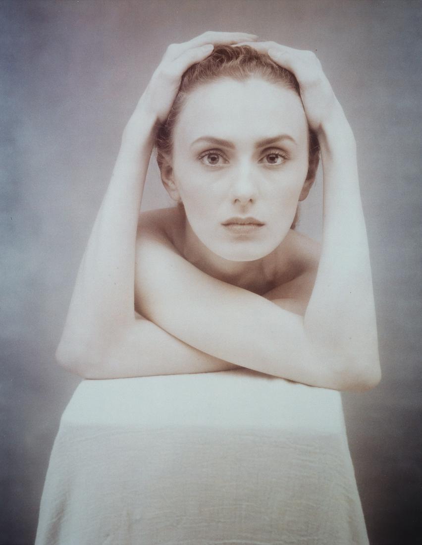 JOYCE TENNESON (1945- ) Suzanne in Contortion.: JOYCE TENNESON (1945- ) Suzanne in Contortion. Cibachrome print, the image measuring 13x10½ inches (34.6x26.7 cm.), the sheet slightly larger, with Tenneson's signature, in ink, on verso. 1990 Fr