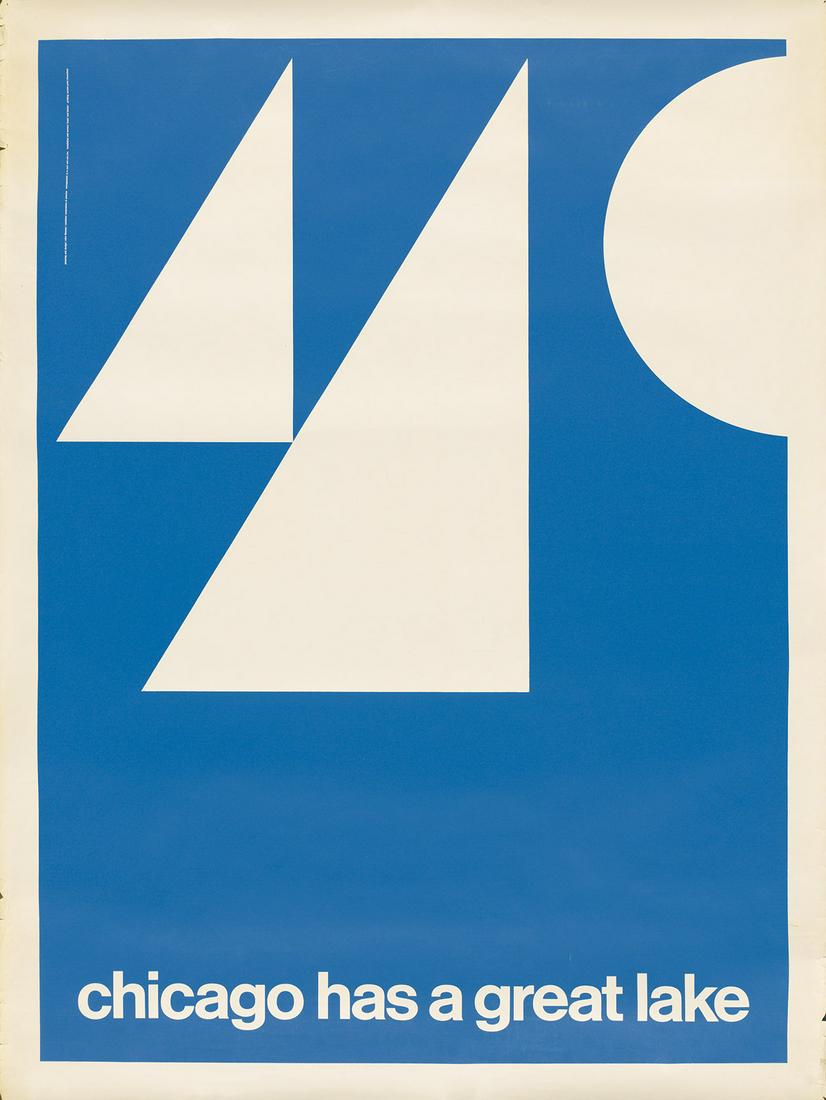 JOHN MASSEY (1931- ). CHICAGO HAS A GREAT LAKE. 1968. (1 of 1)