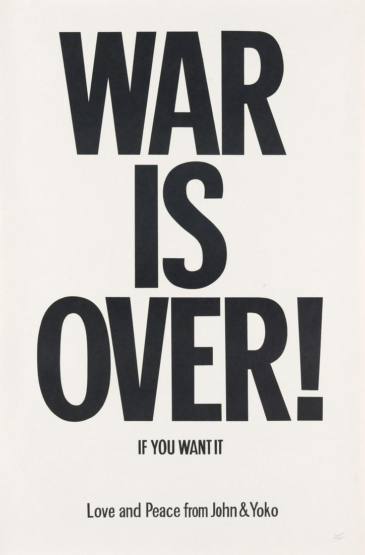 JOHN LENNON (1940-1980) & YOKO ONO (1933- ). WAR IS (1 of 1)