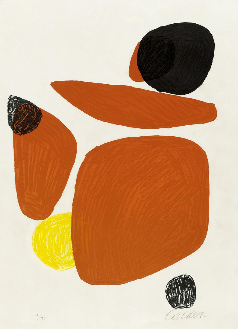 ALEXANDER CALDER Quatre Rouges, Trois Noirs et une (1 of 1)