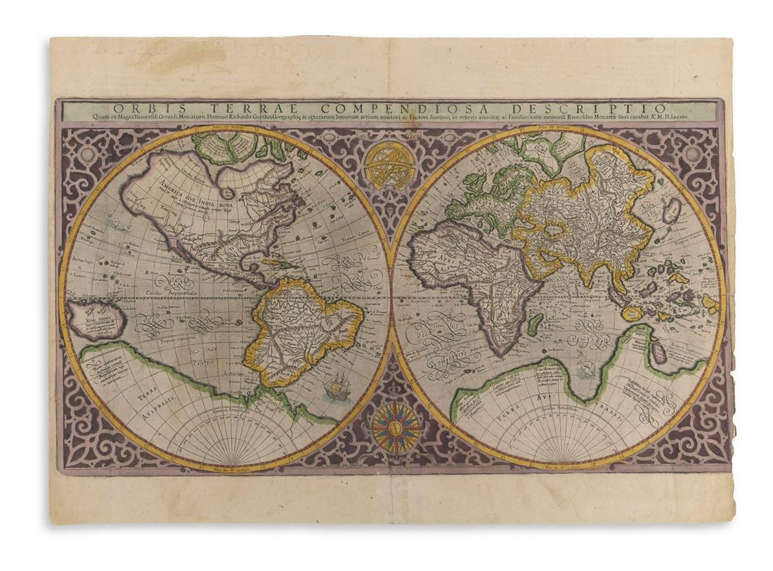 MERCATOR, RUMOLD. Orbis Terrae Compendiosa Descriptio. (1 of 1)