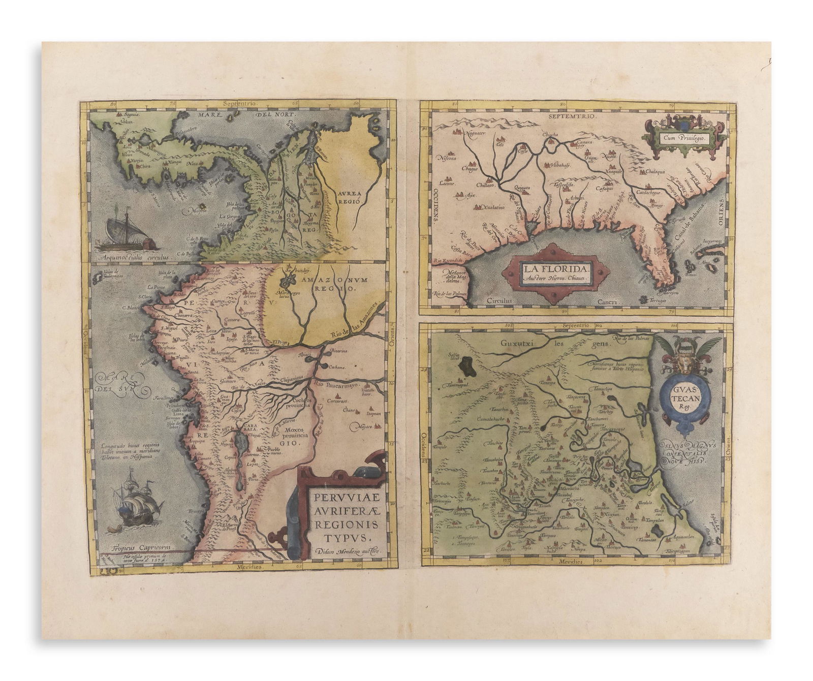 ORTELIUS, ABRAHAM. La Florida / Guastecan / Peruviae. (1 of 1)