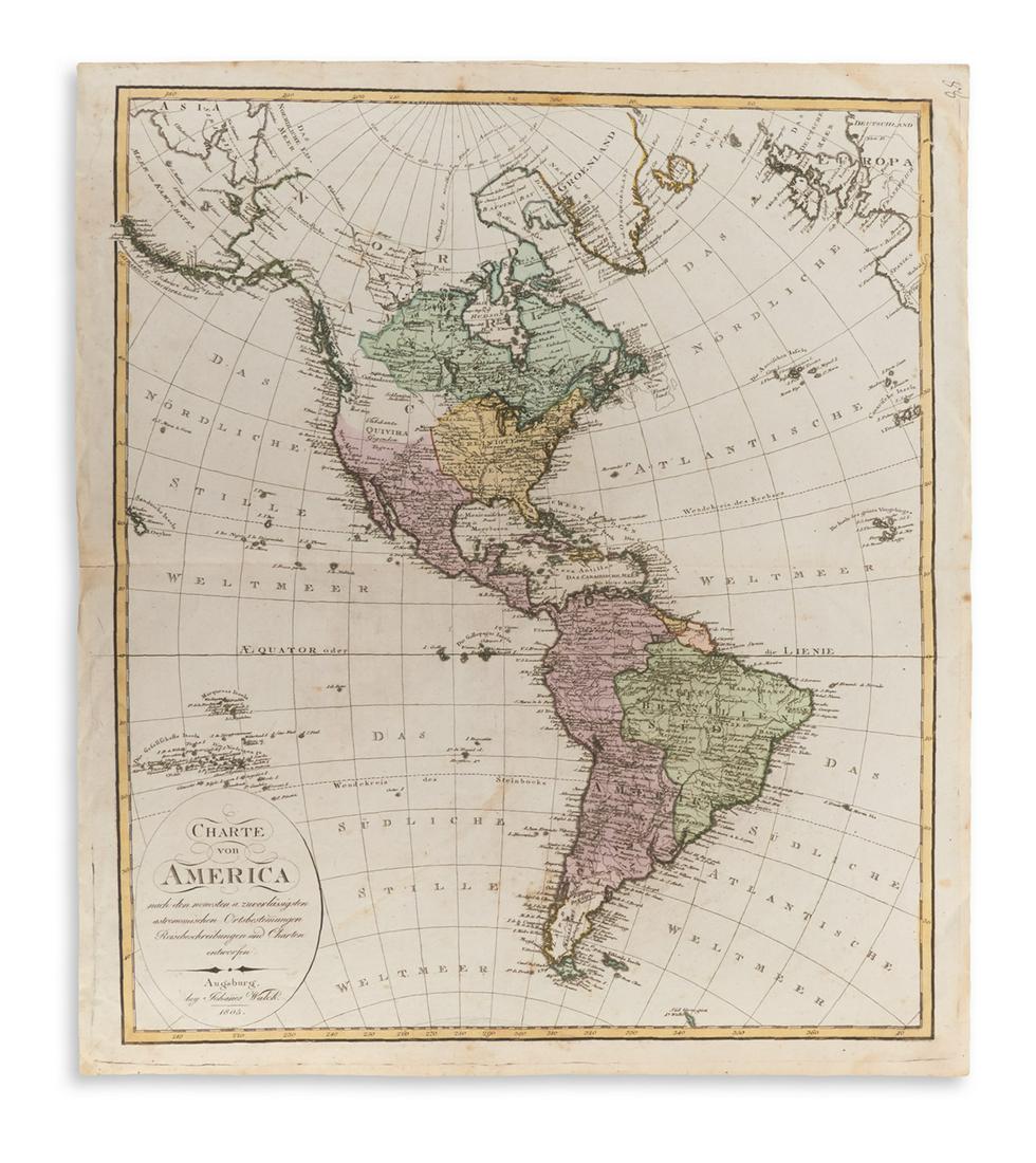 WALCH, JOHANN. Charte von America. (1 of 1)