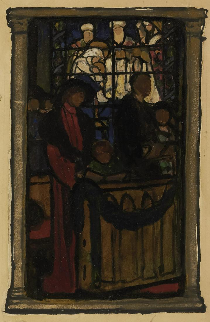 VIOLET OAKLEY. Family in Church. [CENTURY MAGAZINE / (1 of 1)