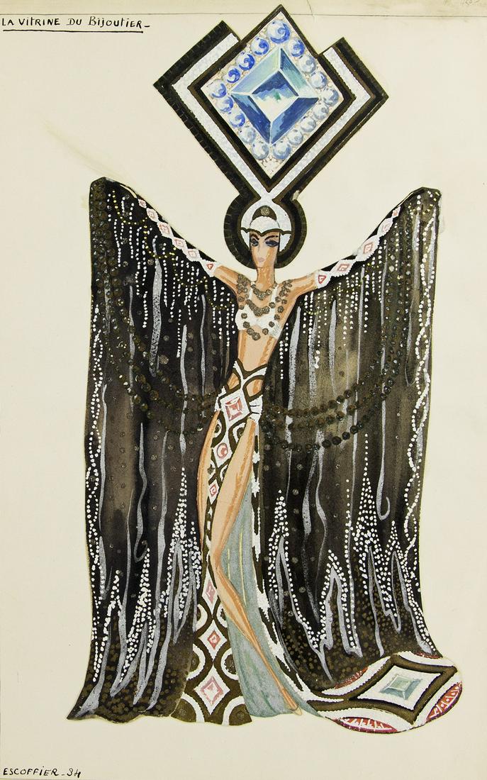 MARCEL ESCOFFIER. "La Vitrine du bijoutier." (1 of 1)