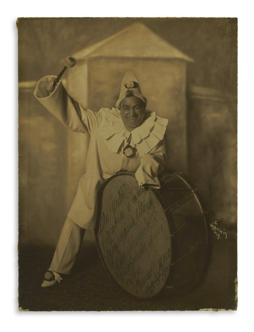 CARUSO, ENRICO. Photograph Signed and Inscribed, "To (1 of 1)