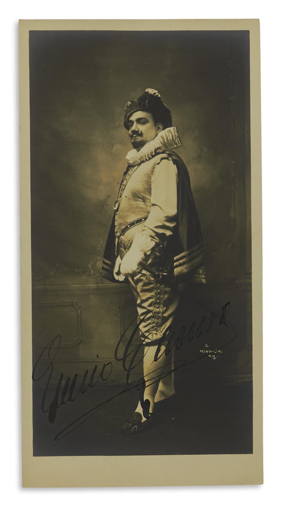 CARUSO, ENRICO. Photograph Signed, (1 of 1)