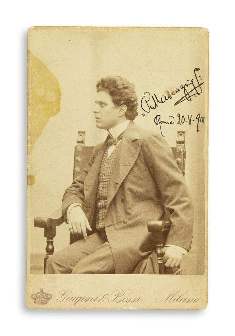 MASCAGNI, PIETRO. Two items, each Signed "P Mascagni": (1 of 1)