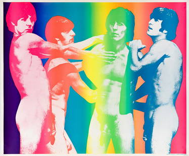 RICHARD BERNSTEIN (1939-2002) The Beatles.: RICHARD BERNSTEIN (1939-2002)The Beatles. Offset lithograph poster, 610x730 mm, 24x28 inches. Permild & Rosengreen, Denmark. 1968.Richard Bernstein designed over 100 covers and illustrations for Andy