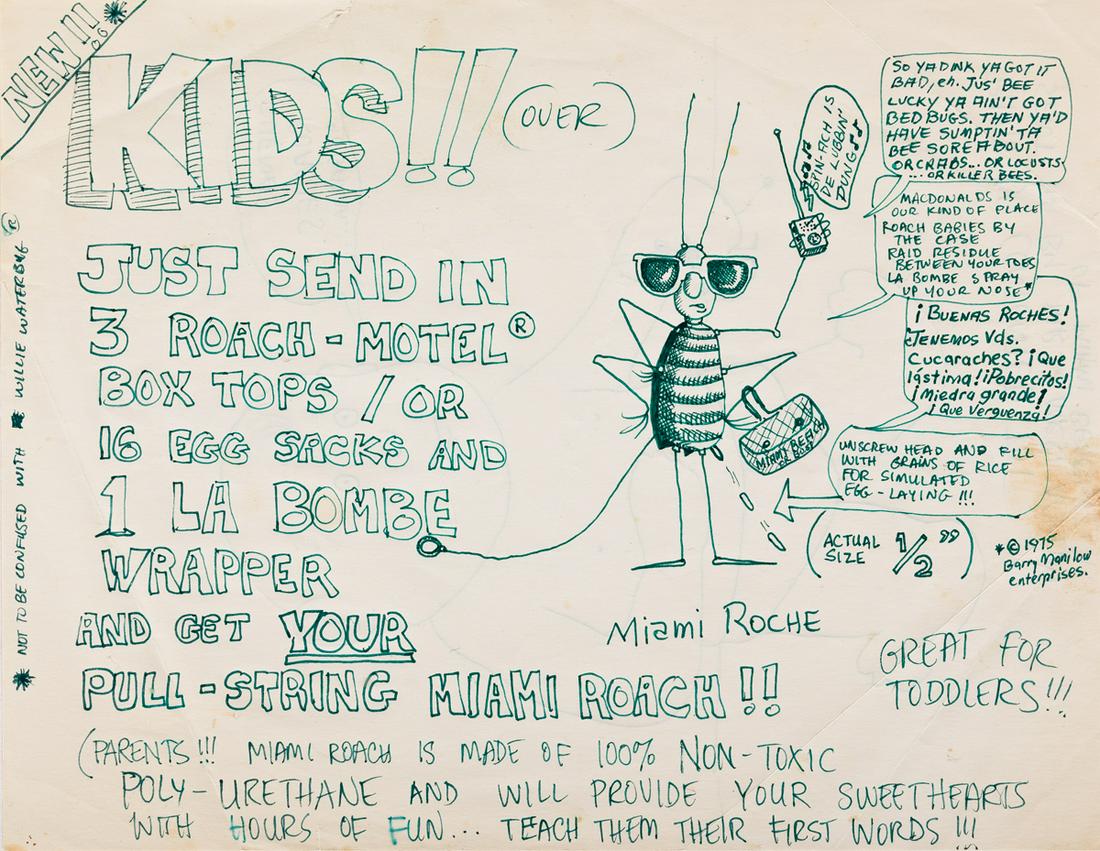DAVID WOJNAROWICZ (1954-1992) Three ink on paper: DAVID WOJNAROWICZ (1954-1992)Three ink on paper drawings. Tuner Fish * Great Chili Barbara * Buenos Roaches, double-sided. Various sizes and conditions.Provenance: From the Estate of Brian Butterick.