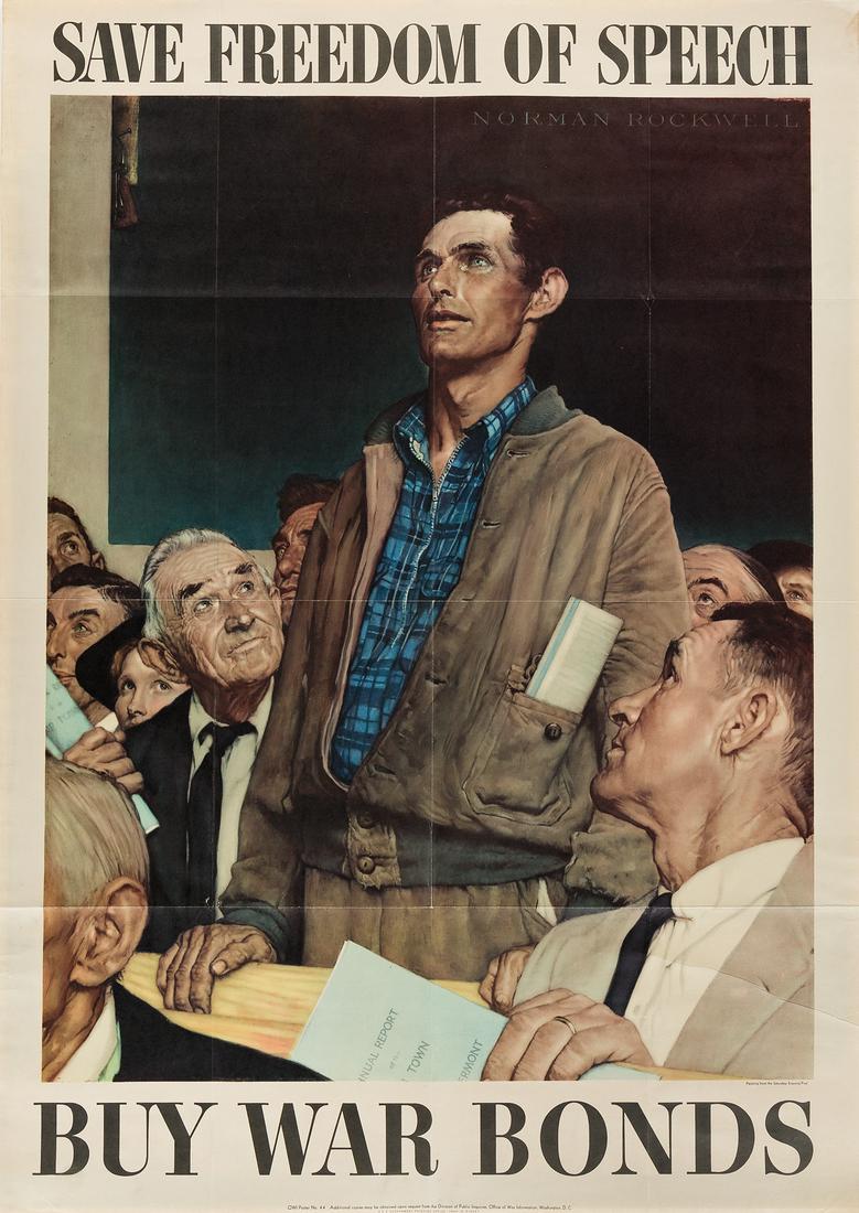 NORMAN ROCKWELL (1894-1978). [THE FOUR FREEDOMS.] Group (1 of 4)