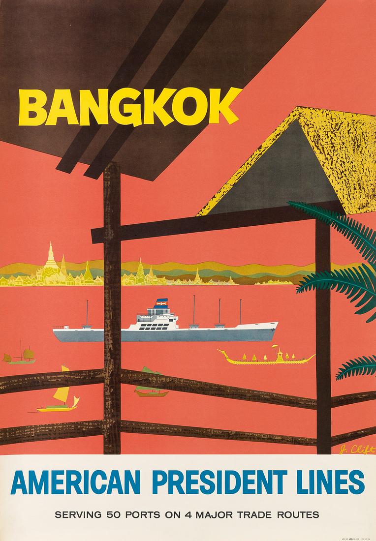 J. CLIFT (DATES UNKNOWN). AMERICAN PRESIDENT LINES. Two (1 of 1)