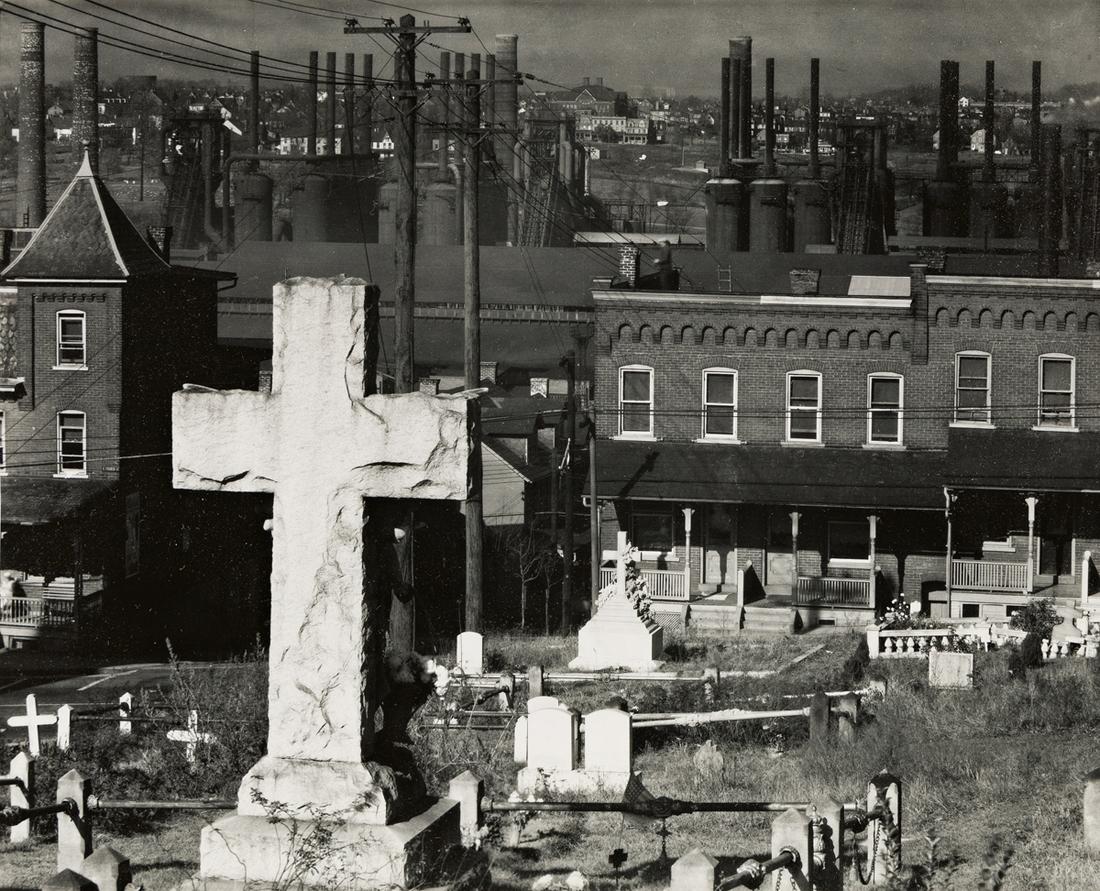 WALKER EVANS (1903-1975) Custom case with 11 of: WALKER EVANS (1903-1975) Custom case with 11 of Evan’s iconic FSA photographs documenting the effects of the Great Depression throughout the United States. Ferrotyped silver prints, the images m