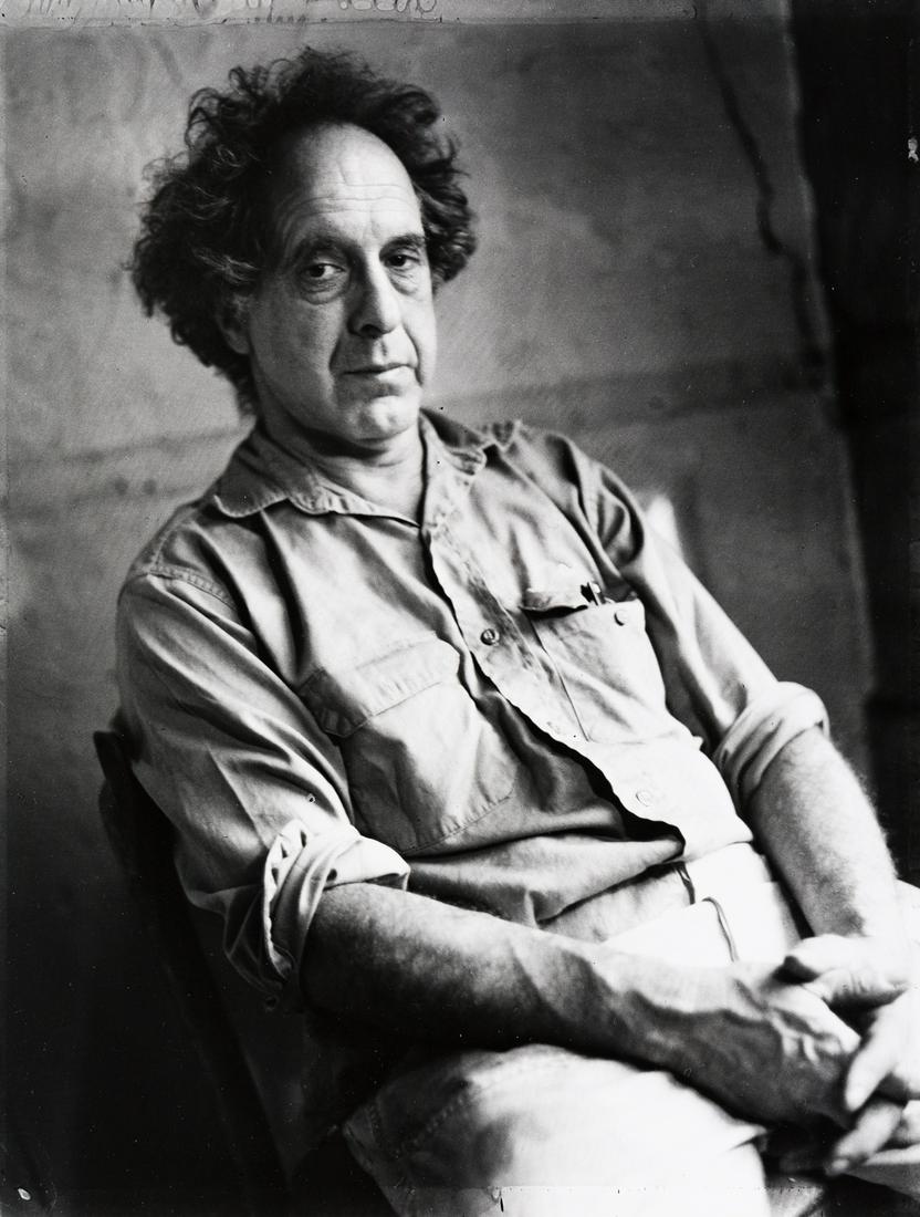 BRIAN GRAHAM (1951- ) Robert Frank at Bleeker Street,: BRIAN GRAHAM (1951- ) Robert Frank at Bleeker Street, N.Y.C. Silver print, the image measuring 17x13½ inches (44.8x34.3 cm.), the sheet 20x16 inches (50.8x40.6 cm.), with Graham's signature, in i