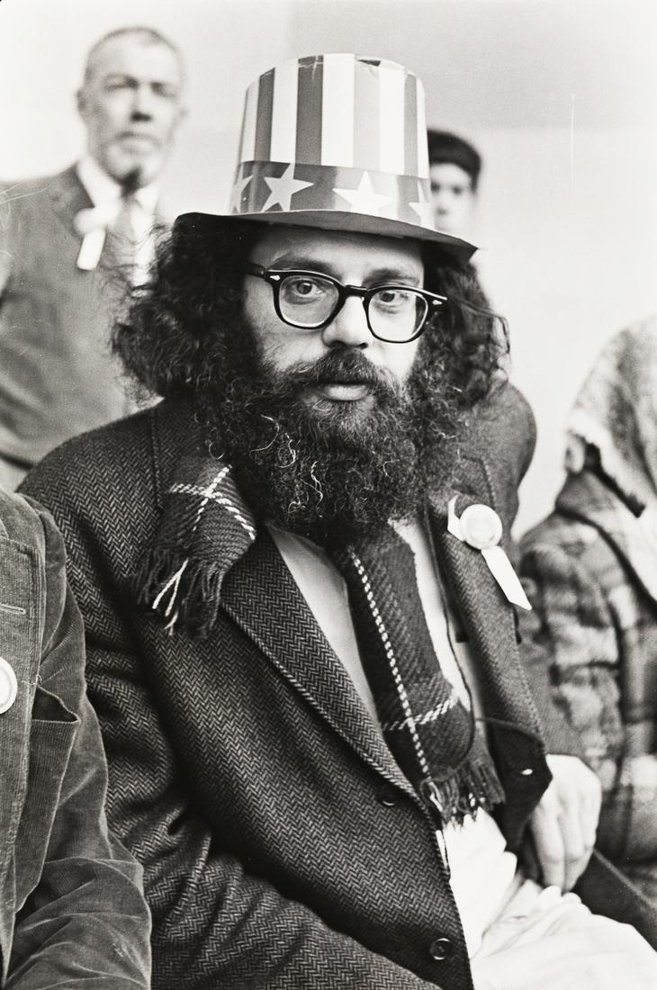 FRED W. MCDARRAH (1926-2007) Allen Ginsberg (Peace: FRED W. MCDARRAH (1926-2007) Allen Ginsberg (Peace Demonstration, Fifth Avenue). Silver print, the image measuring 12¾x8½ inches (32.4x21.6 cm.), the sheet 14x11 inches (35.6x27.9 cm.), with