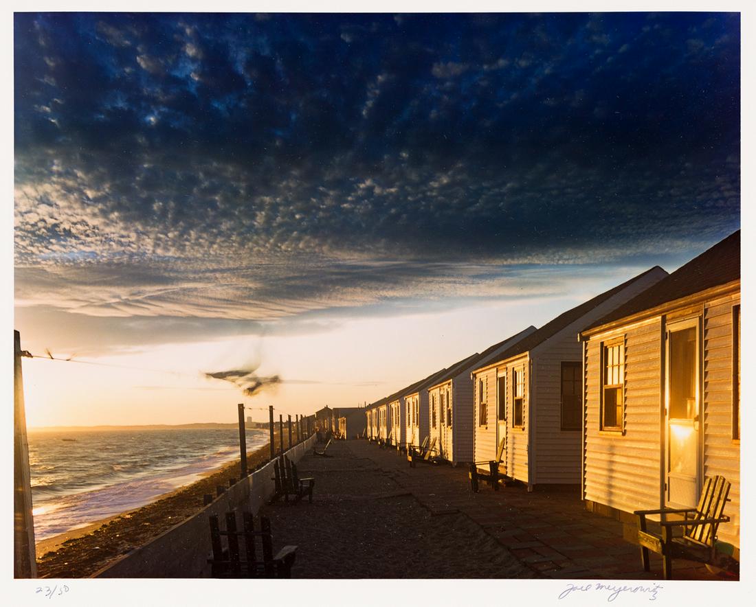JOEL MEYEROWITZ (1938- ) The Cottages.: JOEL MEYEROWITZ (1938- ) The Cottages. Dye transfer print, the image measuring 10x14 inches (27.6x35.6 cm.), the sheet 13¾x16¾ inches (34.9x42.5 cm.), with Meyerowitz's signature and edition