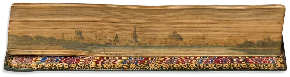(FORE-EDGE PAINTING.) Tennyson, Alred. Poems. (1 of 2)