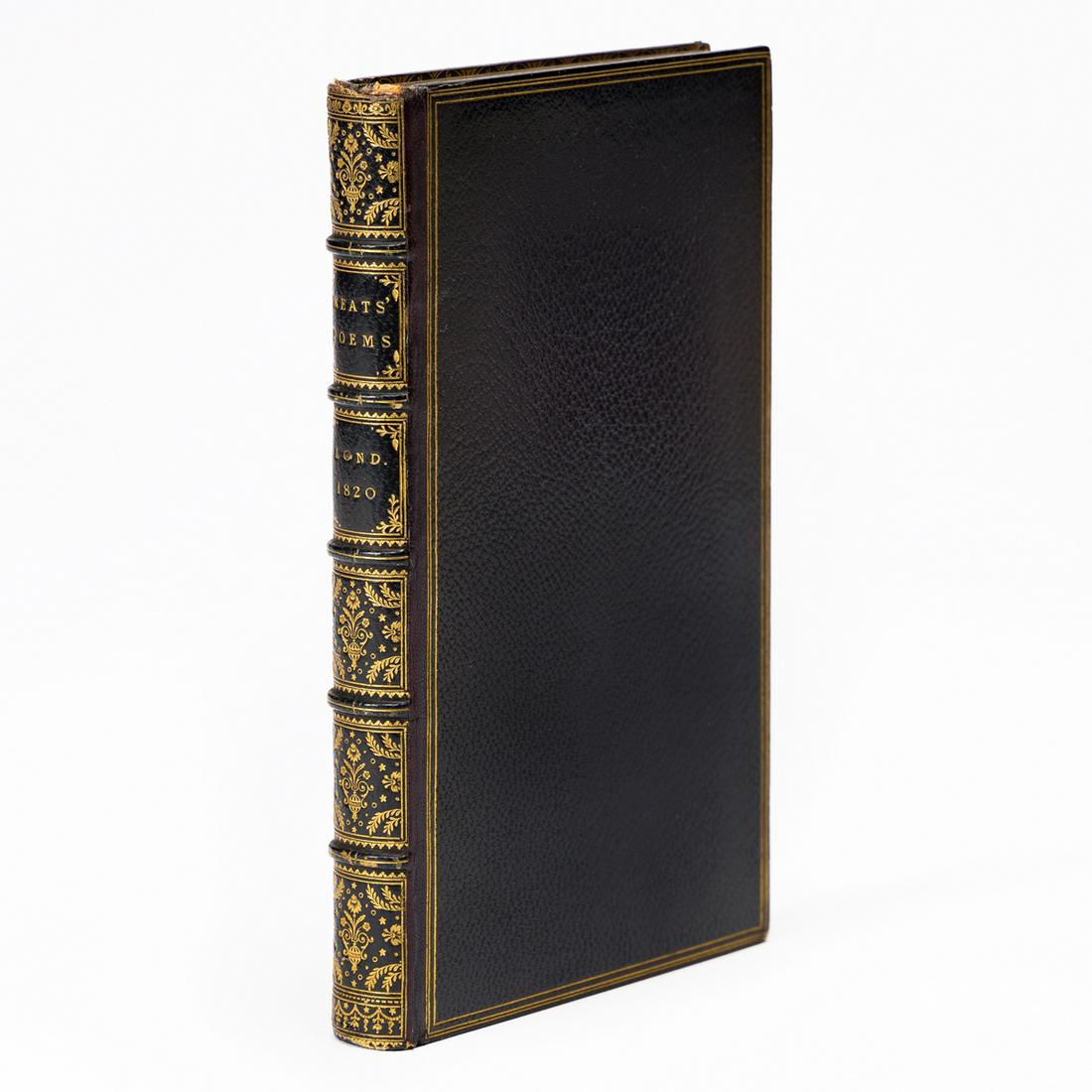 KEATS, JOHN. Lamia, Isabella, the Eve of St. Agnes, and: KEATS, JOHN. Lamia, Isabella, the Eve of St. Agnes, and Other Poems. 6¼ x 3¾ inches. [6], 199, [1] pp. 12mo, full 19th century purple morocco by Francis Bedford, covers with triple gilt-fill