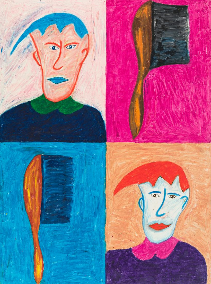 RAFAEL FERRER Traitor #37.: RAFAEL FERRER Traitor #37. Oil stick and pencil on Arches, 1981. 762x570 mm; 30x22 inches. Signed, dated and inscribed "#37" in pencil, lower right recto.Ex-collection private collection, Stockholm.As