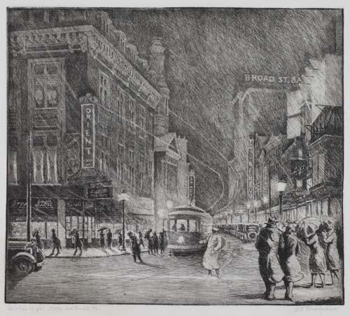 GEORGE A. BRADSHAW Winter Night, State and Bro