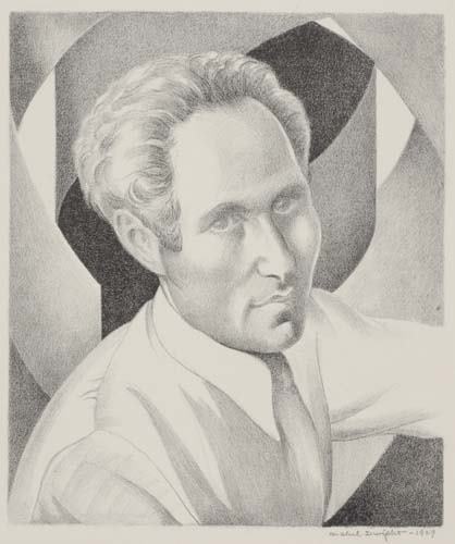 MABEL DWIGHT Portrait of Roderick Seidenberg.: MABEL DWIGHT Portrait of Roderick Seidenberg. Lithograph, 1928. 244x207 mm; 9x 8 inches, full margins. Artist's proof aside from the edition of 30. Signed and dated in pencil, lower right. A