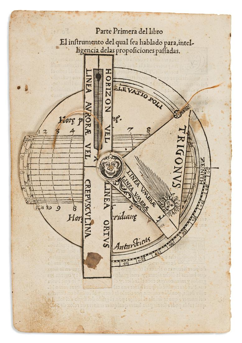 APIAN, PETER. [Woodcut volvelle from Apain's (1 of 1)