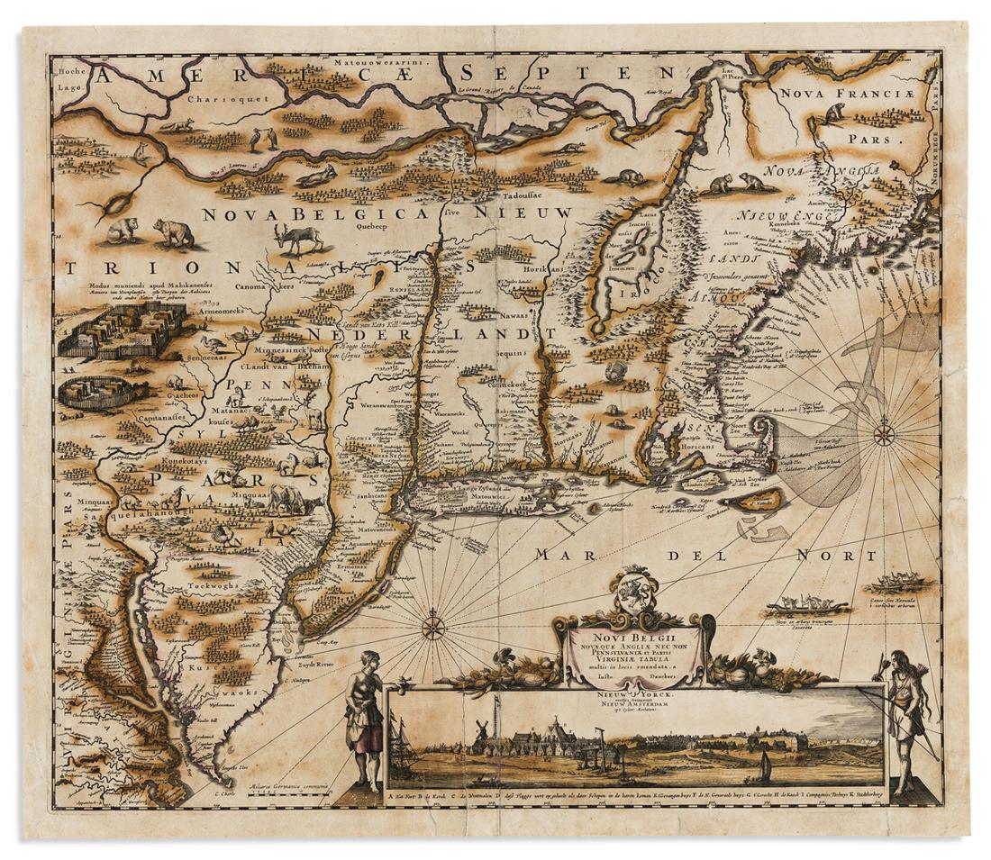 DANCKERTS, JUSTUS. Novi Belgii Novae Que Angliae Nec (1 of 1)