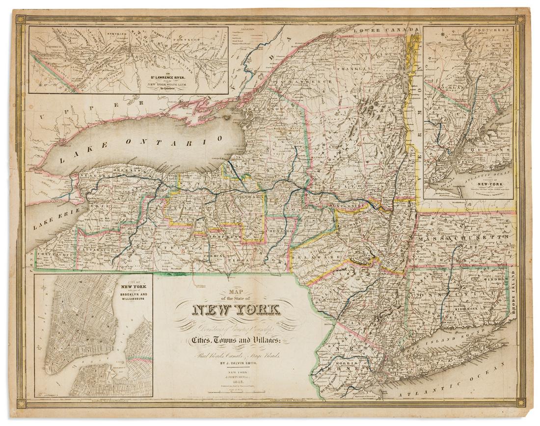 SMITH, J. CALVIN. Map of the State of New York. (1 of 1)