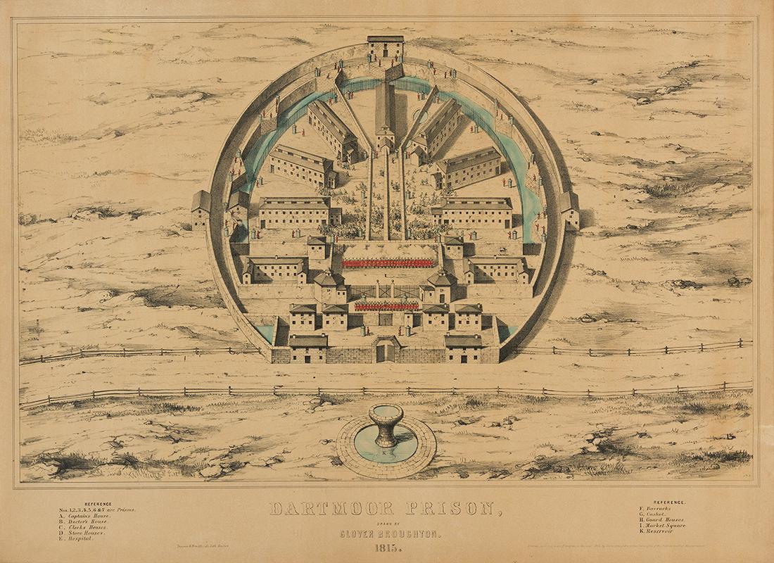 (WAR OF 1812). Broughton, Glover. Dartmoor Prison, (1 of 2)