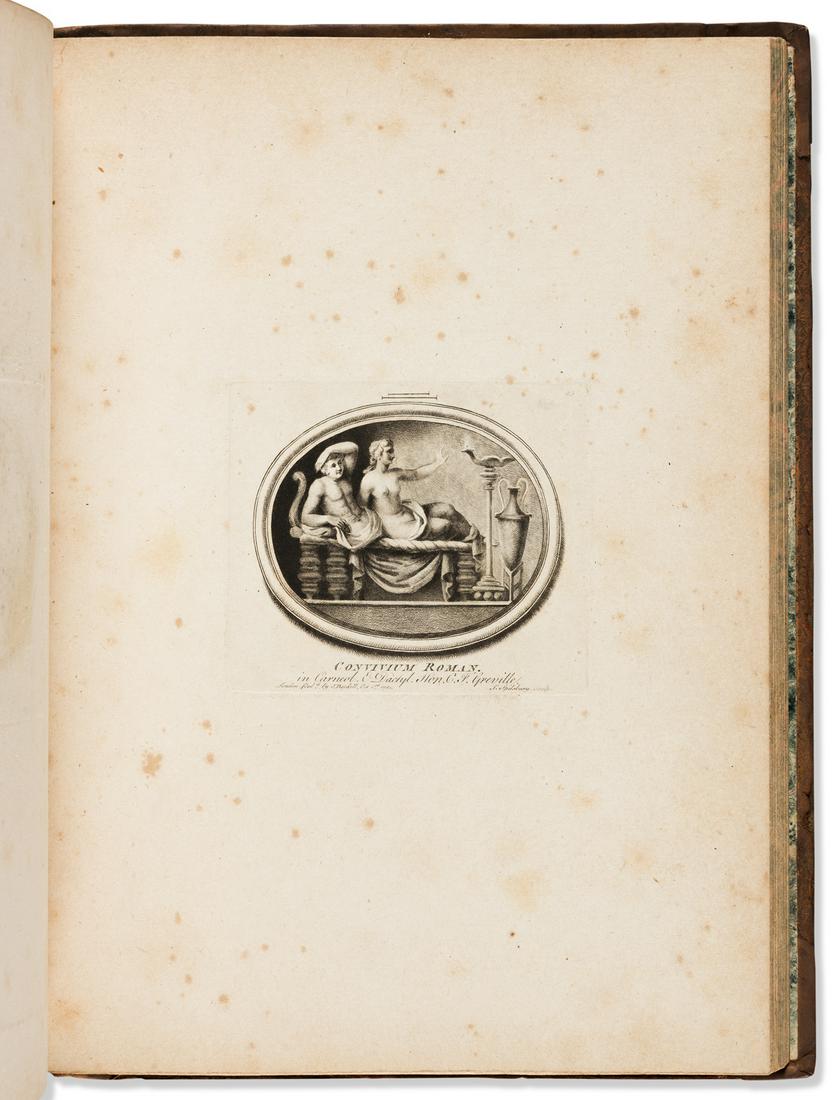 SPILSBURY, JOHN. A Collection of Fifty Prints from: SPILSBURY, JOHN. A Collection of Fifty Prints from Antique Gems, in the Collections of The Right Honourable Earl Percy, The Honourable C.F. Greville, and T.M. Slade, Esquire. Letterpress title-page an