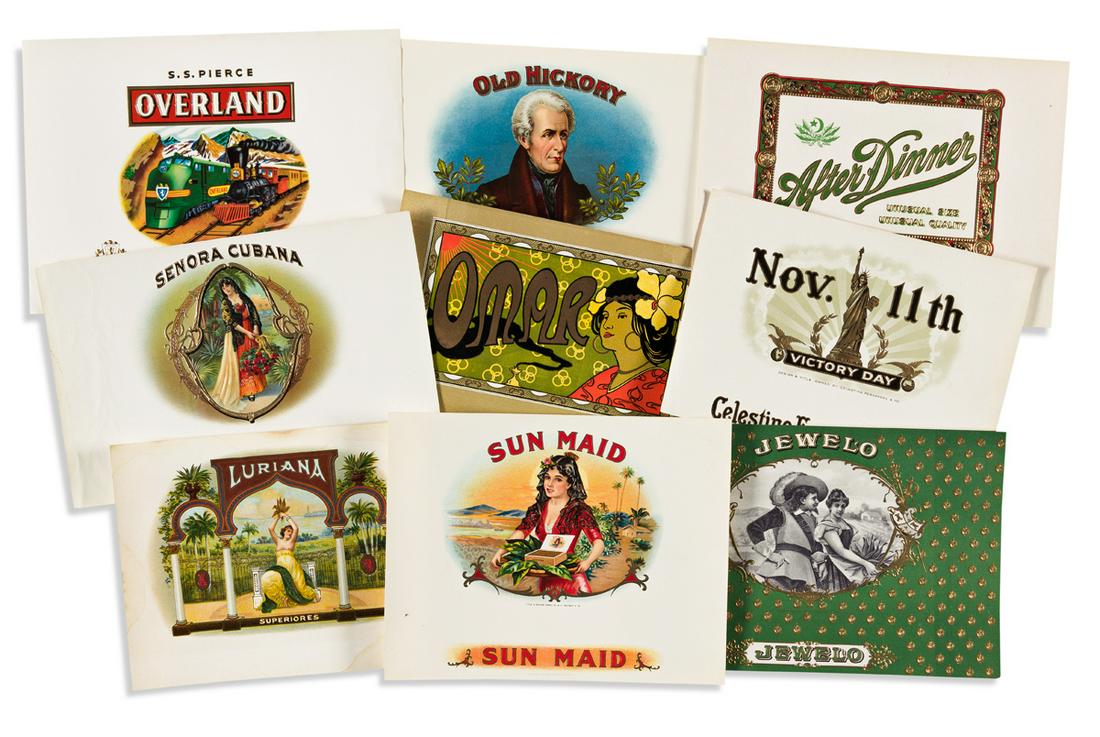 (TOBACCIANA.) Collection of over 150 American cigar box (1 of 1)