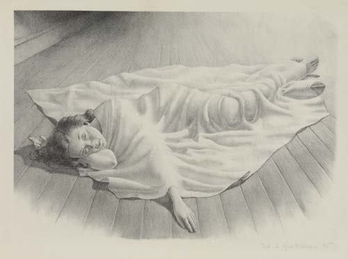 KYRA MARKHAM Two lithographs.: KYRA MARKHAM Two lithographs. Penny, Lady?, 1936. 250x325 mm; 10x12 7/8 inches, full margins. Edition of 50. Signed, titled, dated and inscribed "Ed. 50" in pencil, lower margin. Very pale marginal ma