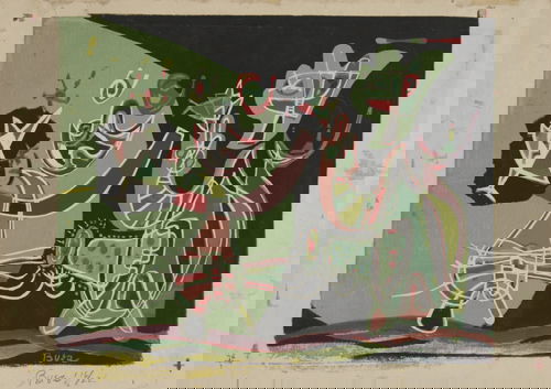 AMERICAN PRINTMAKERS Three modernist prints.: AMERICAN PRINTMAKERS Three modernist prints. PETER BUSA. Abstract Figure Composition, color screenprint, 1946. Signed, dated and numbered 16/22 in pencil, lower right * HOWARD DAUM. Abstract Compositi