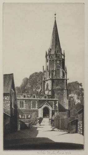 JOHN TAYLOR ARMS Three etchings.: JOHN TAYLOR ARMS Three etchings. Porta del Paradiso, 1930. Edition of 141 * La Tour D'Horloge, Dinan, 1932. Edition of 124 * Wilby Church, Northamptonshire, England, 1940. Edition of 4