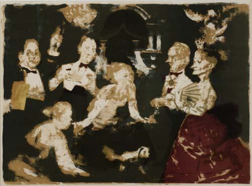 JACK LEVINE Two color prints.: JACK LEVINE Two color prints. Italian General, etching and lift-ground on BFK Rives, 1965. 98x73 mm; 3 7/8x3 inches, full margins. Artist's proof, aside from the edition of 120. Signed and inscribed "