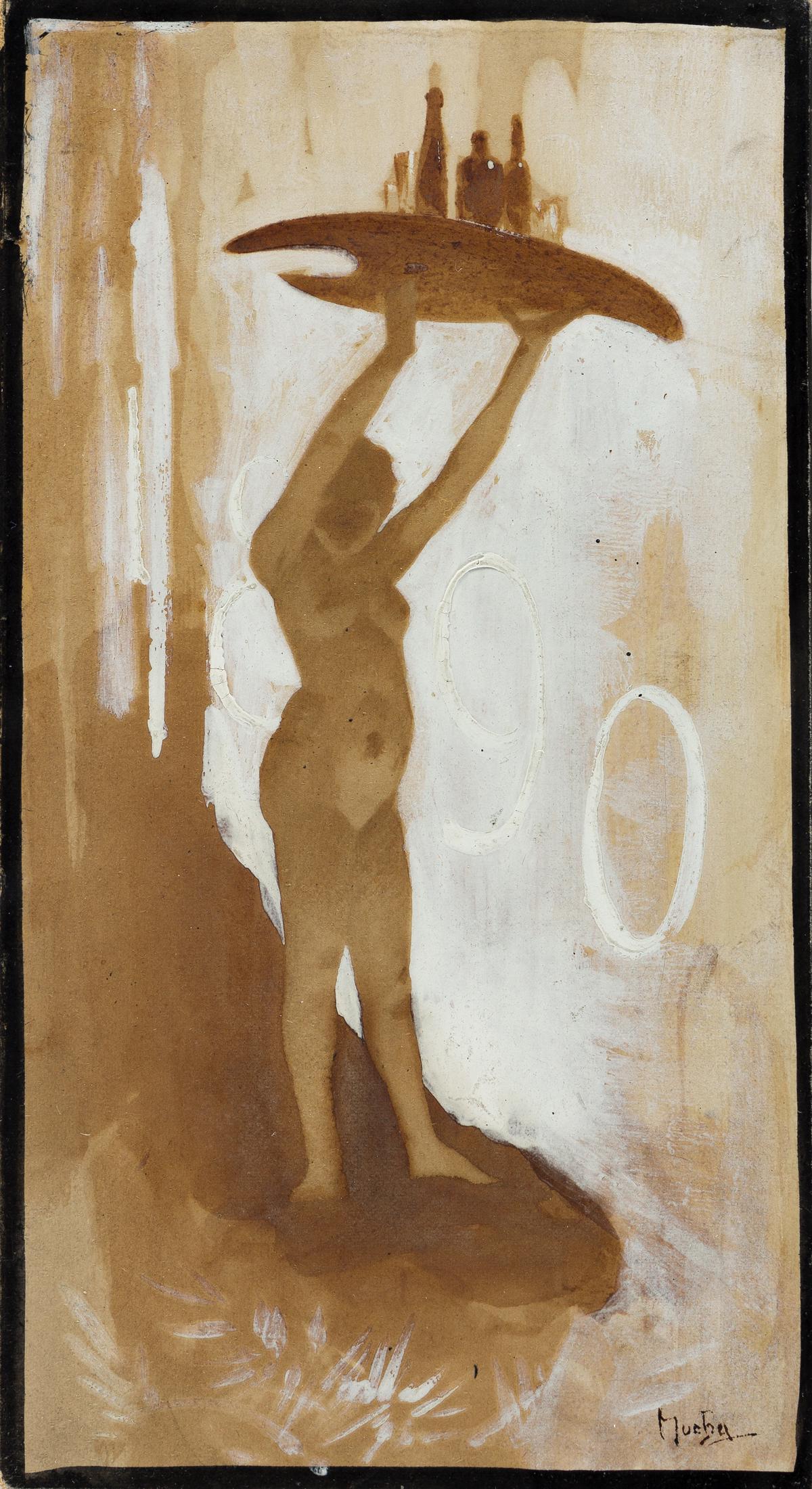 ALPHONSE MUCHA (1860-1939).  "SKETCH FOR A NEW YEAR (1 of 1)