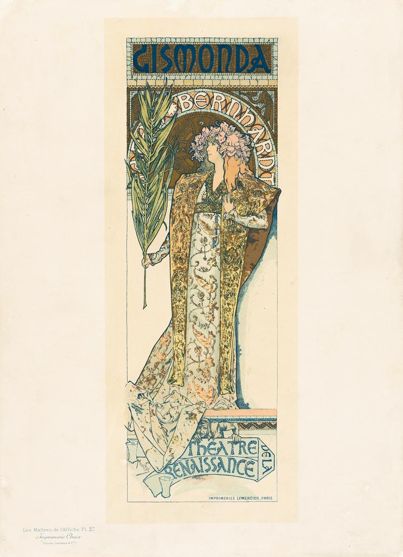 ALPHONSE MUCHA (1860-1939).  GISMONDA. Maîtres de (1 of 1)